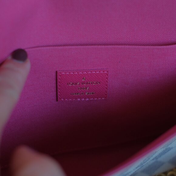 LOUIS VUITTON - Felicie Pochette Studded Damier Azur SPECIAL LIMITED EDITION - Picture 14 of 16